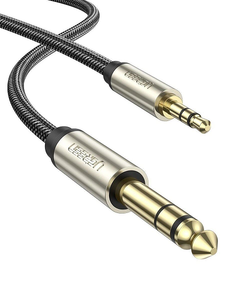 

Кабель UGREEN AV127 UG10628_ 3.5mm to 6.35mm TRS Stereo Audio Cable. Длина: 2м. Цвет: серый, AV127