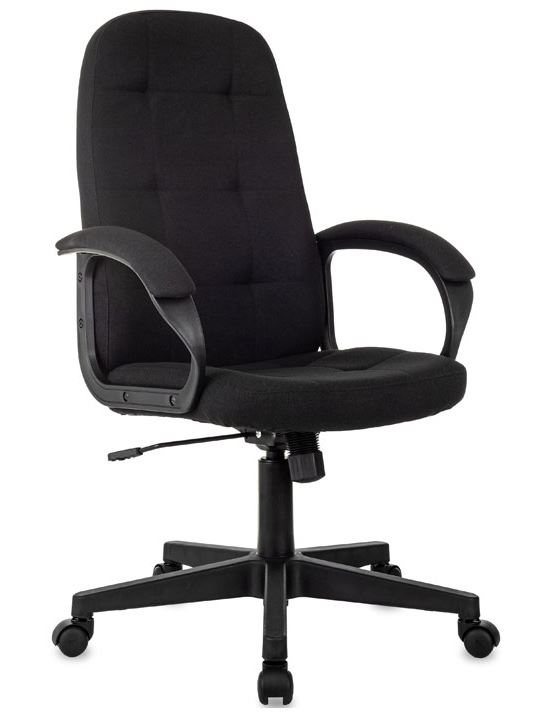 

Кресло Бюрократ CH 002 руководителя Fabric черный 3C11 крестов. пластик, CH 002