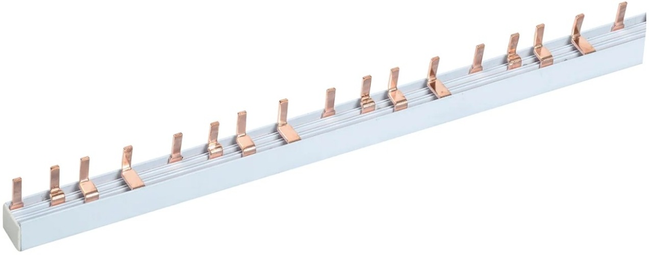 

Шина IEK 4-фазная 63А соединительная типа PIN (штырь) (1м) (YNS21-4-063), 4-фазная 63А