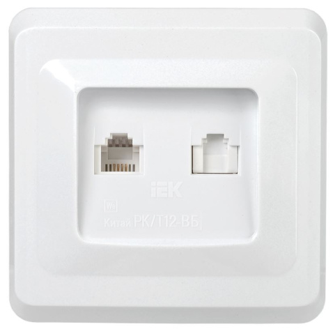 фото Розетка компьютерная+телефонная IEK EIV20-K01-DM в Уфе