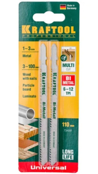 Изображение товара Полотно Kraftool 159505-U для электролобзика биметаллическое 95 мм