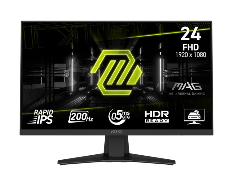 

Монитор 23,8" MSI MAG 244F 9S6-3BC41H-011 1920x1080 Rapid IPS 0,5ms(GTG), 200Hz, 16:9 Flat, 1000:1,100M:1,300nits,178/178,1xHDMI 2.0,1xDP 1.2, Tilt,VE, MAG 244F