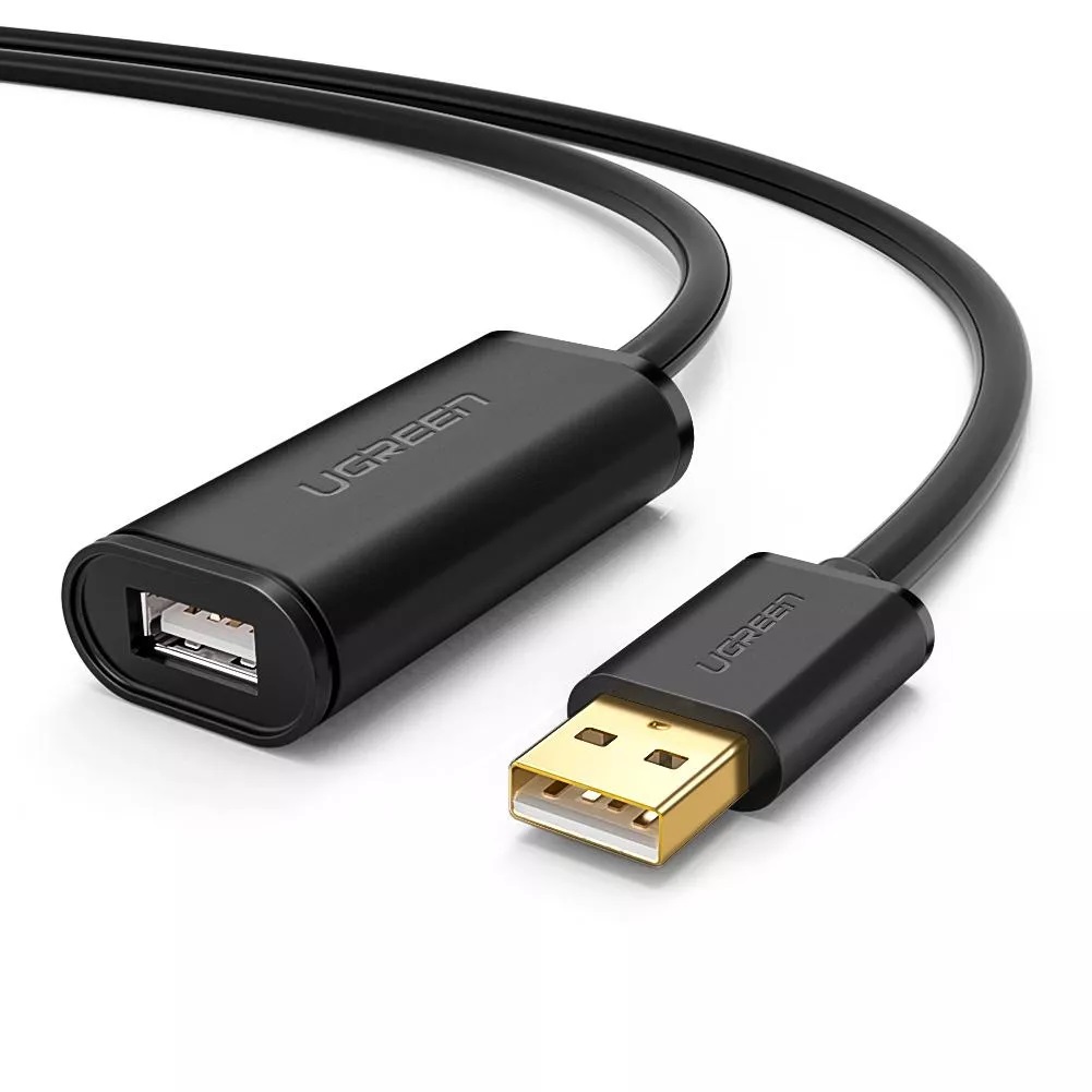 

Кабель UGREEN US121 10319_ USB 2.0 Active Extension Cable with Chipset. Длина 5 м. черный, US121