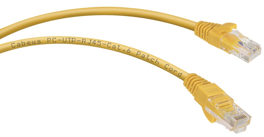 фото Кабель патч-корд U/UTP 6 кат. 1.5м  Cabeus PC-UTP-RJ45-Cat.6-1.5m-YL-LSZH