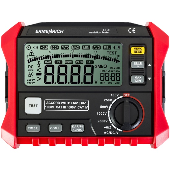 

Тестер Ermenrich 82962 изоляции Ping ET50, 82962