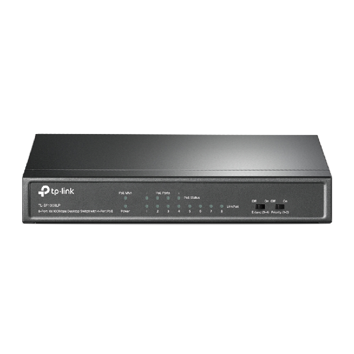 

Коммутатор TP-LINK TL-SF1008LP 8-портовый 10/100 Мбит/с неуправляемый с 4 портами PoE, металлический корпус, настольная установка, бюджет PoE 41 Вт, TL-SF1008LP