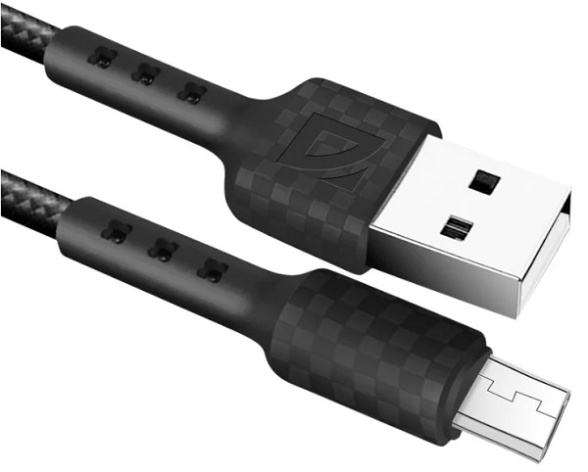Изображение товара Кабель Defender F181 micro-USB для зарядки и передачи данных прочная нейлоновая оплетка