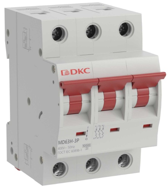 

Автоматический выключатель модульный DKC MD63H-3PC6 YON max типа MD63H 10кА 3P (C) 6А (кратность 4шт), MD63H-3PC6