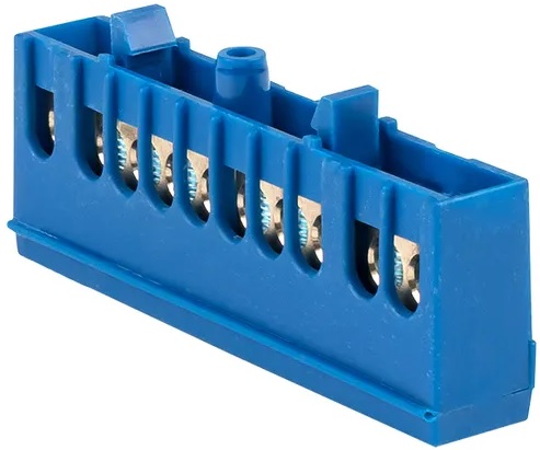 

Шина EKF sn0-63-10-ib "0" N (6x9мм) 10 отв. латунь синий изолир. корп. на DIN-рейку, sn0-63-10-ib