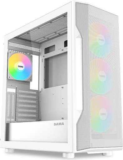 

Корпус ATX SAMA S40 белый, без БП, 2*USB 3.0, USB 3.1 Type-C, S40