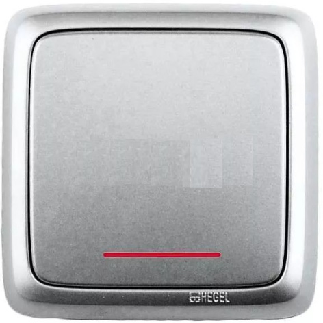 Изображение товара Выключатель одноклавишный HEGEL ВА10-116-06 для бытовых помещений