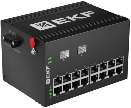 фото Коммутатор промышленный неуправляемый EKF TSX-U-2GX/SFP-16GT в Красноярске