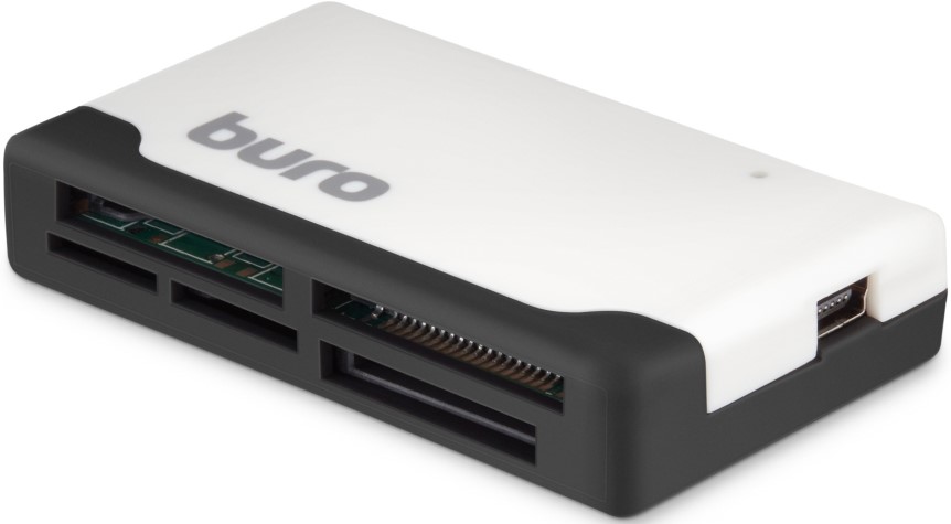 

Карт-ридер Buro BU-CR-2102 USB 2.0 белый (389732), BU-CR-2102