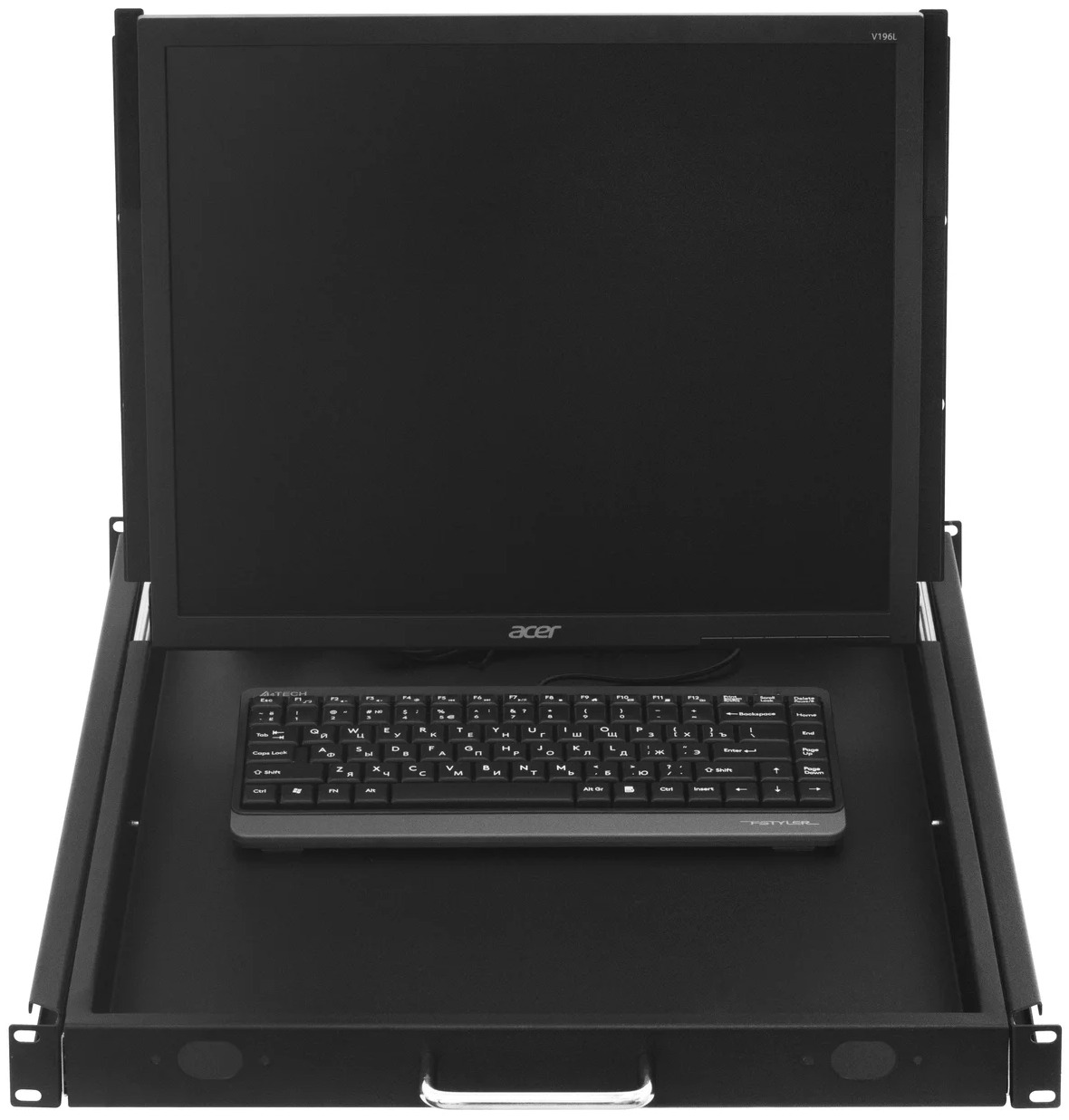 

Полка выдвижная SNR SNR-SHELF PULL-OUT-MONITOR 19", KEYBOARD-550 с монитором 19" и клавиатурой в шкафы глубиной 800 мм (глубина полки 550мм), цвет чер, SNR-SHELF PULL-OUT-MONITOR 19", KEYBOARD-550