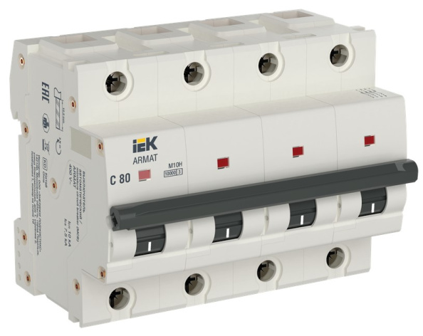 Изображение товара Автоматический выключатель IEK AR-M10H-4-C080