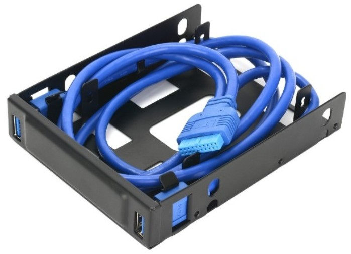 

Панель Crown CMU3-B3 CM000003021 с двумя портами USB 3.0 в слот 3.5 компьютерного корпуса и слот 2*2.5, CMU3-B3