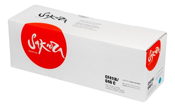 

Картридж Sakura SACF411A/046C для HP и Canon, голубой, 2300 к., SACF411A/046C