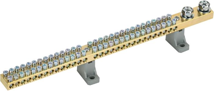 

Шина N "ноль" IEK YNN30-60-C2-K03 на двух угловых изоляторах 200А ШНИ-10х18-60-L2-С, YNN30-60-C2-K03