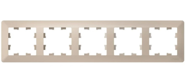 Изображение товара Пятиместная рамка Systeme Electric AtlasDesign Air песочный цвет