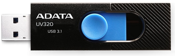 

Накопитель USB 3.1 64GB ADATA AUV320-64G-RBKBL UV320 Черный/Голубой, UV320