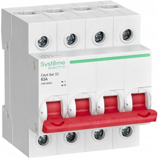 

Рубильник Systeme Electric C9S16463 City9 Set 4P 63А 400В, C9S16463