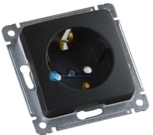 Изображение товара Розетка с заземлением HEGEL РС16-412-08 для безопасного подключения электроприборов