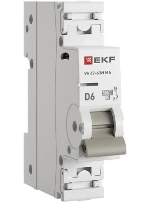 Изображение товара Автоматический выключатель EKF M63MA616D 6А IP20 серия PROxima