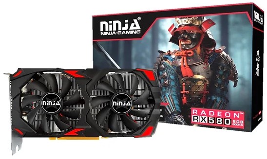

Видеокарта PCI-E Sinotex Radeon RX 580 Ninja (AFRX58045F) 4GB GDDR5 256bit 1257/7000MHz 14nm HDMI/2*DP RTL, Radeon RX 580 Ninja (AFRX58045F)