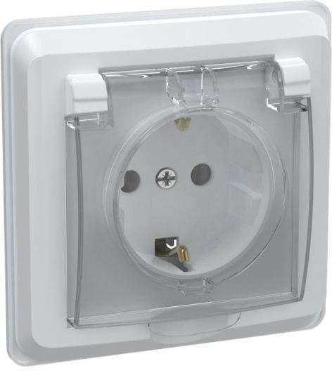 фото Розетка с заземлением с крышкой IEK ERV16-K01-16-DM в Красноярске