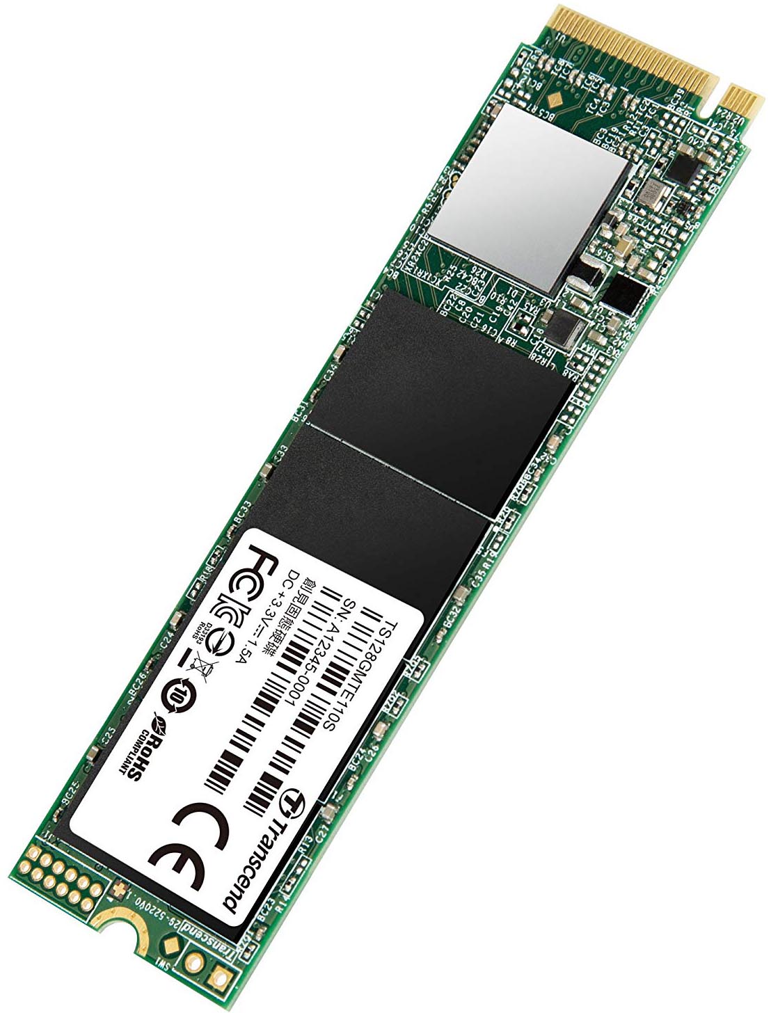 

Накопитель SSD M.2 2280 Transcend TS128GMTE110S 110S 128GB TLC 3D NAND PCIe Gen3x4 NVMe 1700/1500MB/s 160K/140K IOPS MTBF 1M RTL, TS128GMTE110S