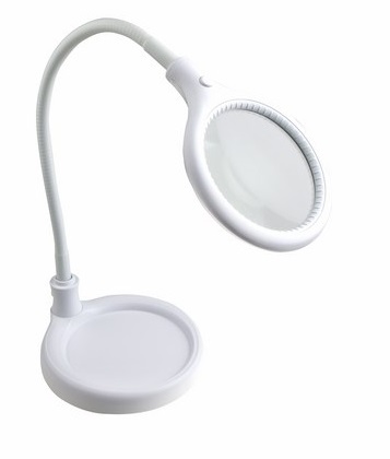 

Лупа Rexant 31-0247 настольная малая 3X с подсветкой 30 LED (подставка + прищепка), белая, 31-0247