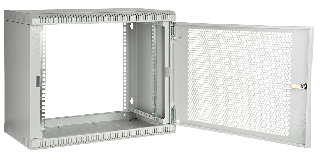 

Шкаф настенный 19", 9U ССД 130411-00562 телекоммуникационный разборный, ШТ-НСр-9U-600-650-П дверь перфорированная, 130411-00562