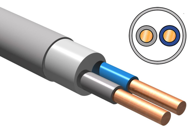 Изображение товара Кабель ККЗ NUM-O 2х2.5 мм2 внешний диаметр 9.7 мм ГОСТ надежный провод