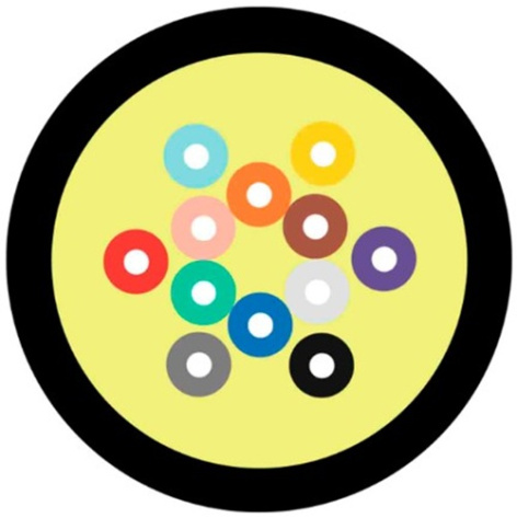 Изображение товара Кабель волоконно-оптический TELCORD FK-D-IN/OUT-503-12-HFFR-BK