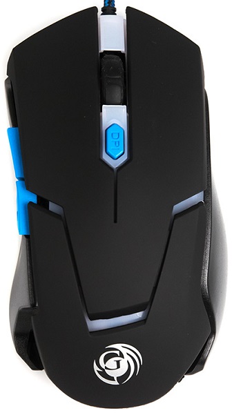 Мышь Dialog MGK-12U black, USB, 6кнопок+колесо, голубая подсветка