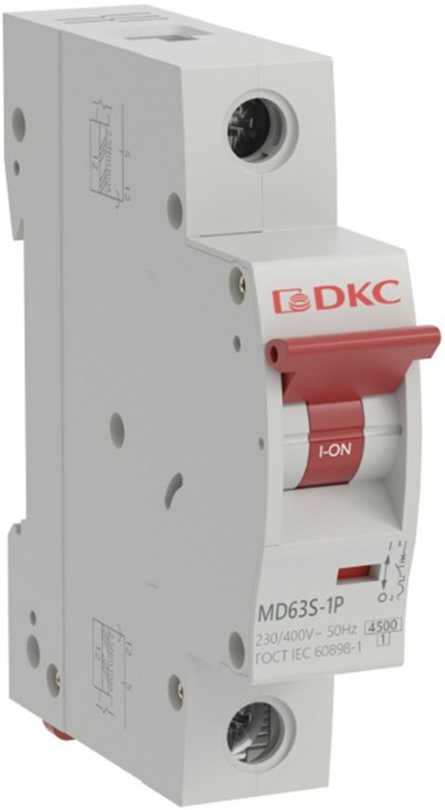

Автоматический выключатель модульный DKC MD63S-1PB4 YON max типа MD63S 4,5кА 1P (B) 4А (кратность 12шт), MD63S-1PB4