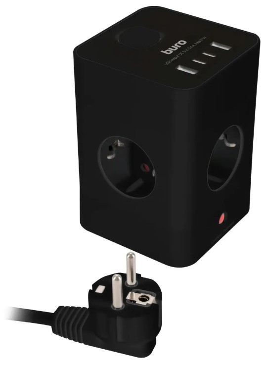 

Удлинитель сетевой Buro BU-PTE4.1UC-B 1.5м (4 розетки) черный (пакет ПЭ) 2090201, BU-PTE4.1UC-B