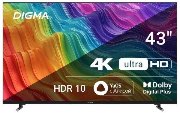 Изображение товара Телевизор Digma DM-LED43UBB33 4K Ultra HD Smart Wi-Fi LED TV