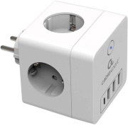 фото Сетевой фильтр  Cablexpert CUBE-4-CU3-W