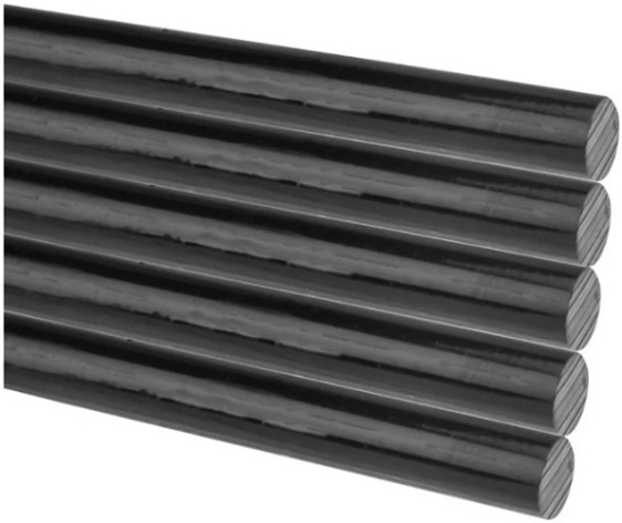 Изображение товара Клеевые стержни Rexant 09-1104 200 мм 7 мм черные 10 шт для термопистолетов