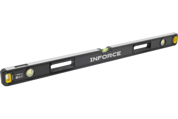 Изображение товара Магнитный пузырьковый уровень Inforce 1000мм с защитными заглушками
