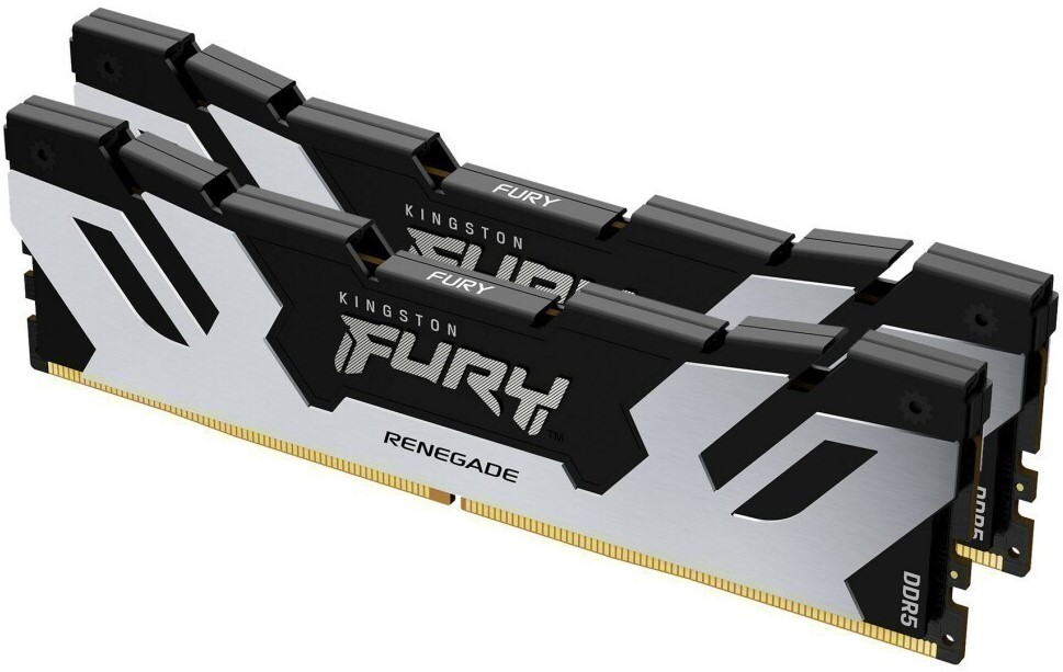 

Модуль памяти DDR5 64GB (2*32GB) Kingston FURY KF564C32RSK2-64 Renegade Silver/Black XMP 6400MHz CL32 2RX8 1.4V 16Gbit, KF564C32RSK2-64