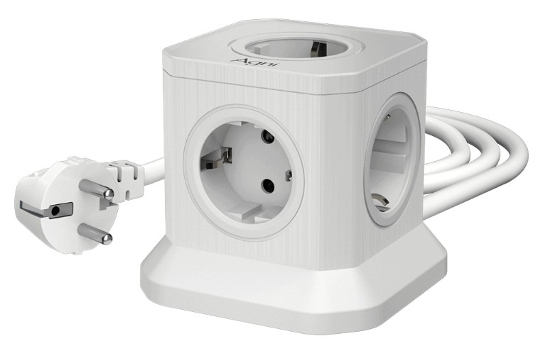 

Сетевой фильтр AGNI TP-VE4U5E-3m-white 5 розеток, 16А, 4000Вт, 220-250В, 3 м, 3x1,5mm2, белый, TP-VE4U5E-3m-white