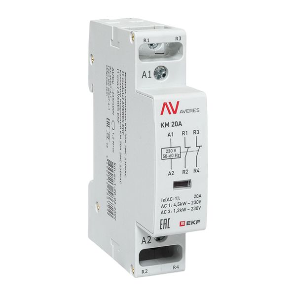 

Контактор модульный EKF km-av-1-20-02-230V КМ 20А 2NC 230VAC (1 мод.) AVERES, km-av-1-20-02-230V