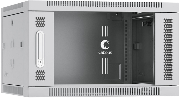 Шкаф настенный 19 6U Cabeus SH-05F-6U6045 600x450x368mm ШхГхВ дверь стекло 14230₽