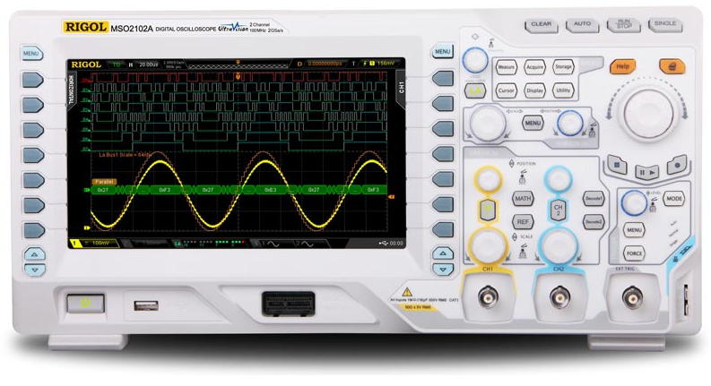 

Осциллограф Rigol MSO2102A 100MHz, 2CH, 2GSa/s, 16CH LA, MSO2102A