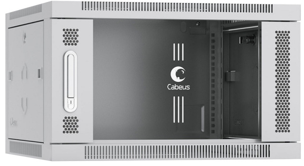 Изображение товара Шкаф Cabeus SH-05F-6U60/60 для оборудования 19" стеклянная дверь