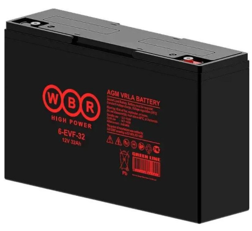 Изображение товара Аккумулятор WBR 6-EVF-32 12 В 32 Ач с типом присоединения М5