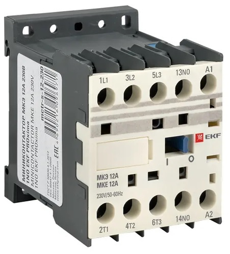 Изображение товара Мини-контактор EKF Mctr-s-12-230 серии PROxima для автоматизации электрических цепей