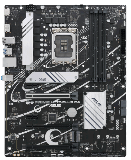 

Материнская плата ATX ASUS PRIME H770-PLUS D4 (LGA1700, H770, 4*DDR4 (5066), 4*SATA 6G RAID, 3*M.2, 5*PCIE, 2.5Glan, HDMI, DP, USB Type-C, 5*USB 3.2,, PRIME H770-PLUS D4